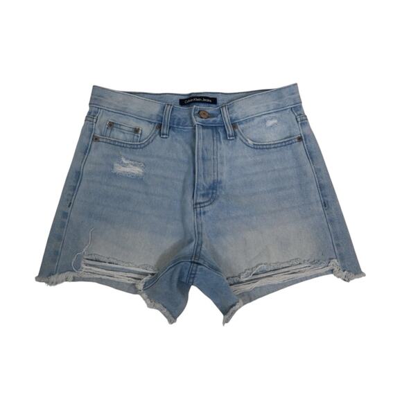 Calvin Klein Jeans Womens 25 Button Fly High Rise Jean Shorts - Picture 1 of 10
